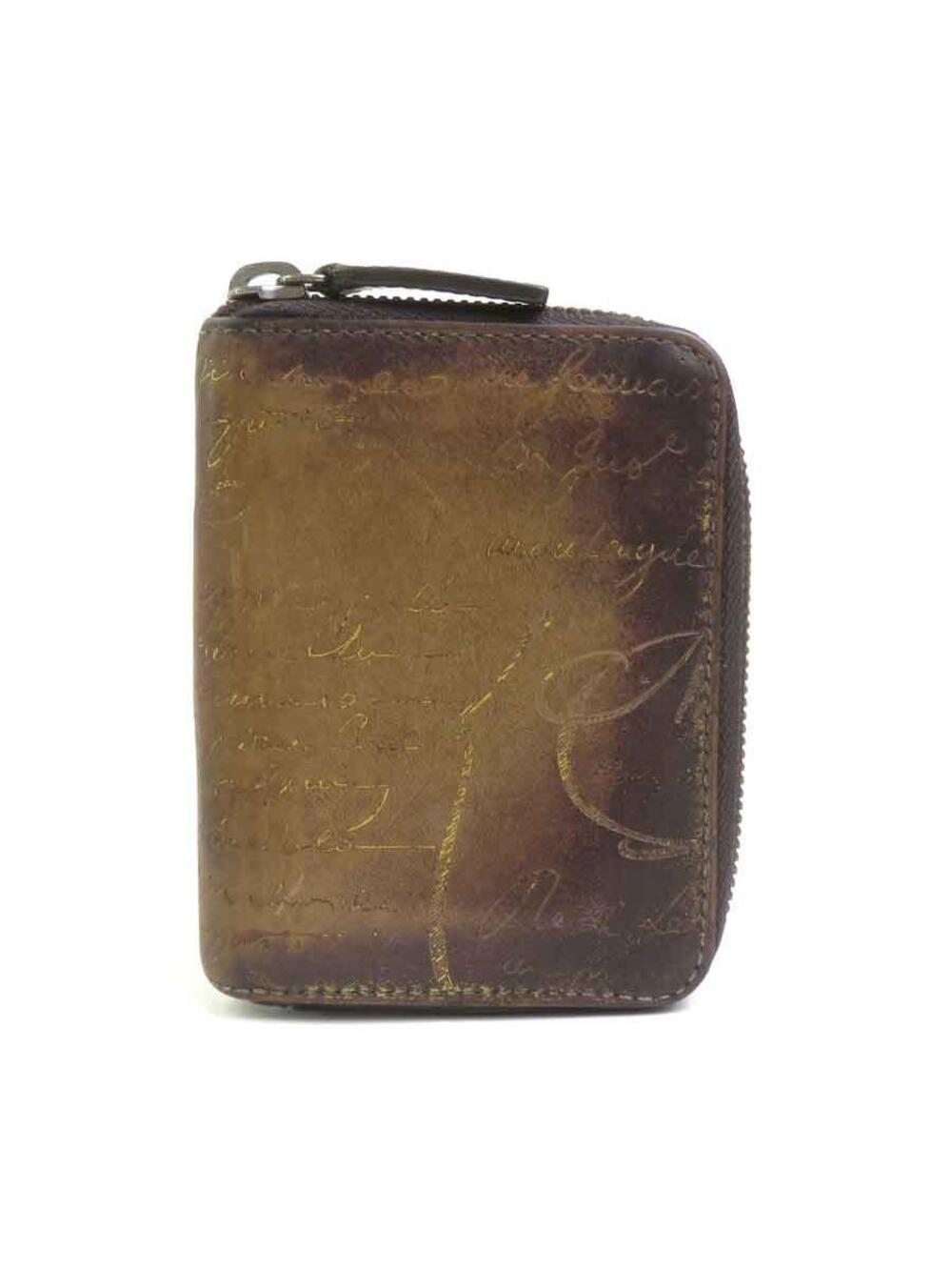 Auth Berluti Coin Purse Case Brown #351620B28B